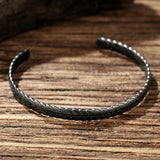 8MM Vintage Cuff Stainless Steel Bangle Bracelet for Men Women
