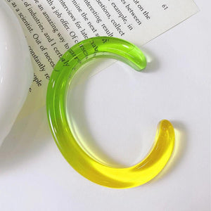 Colorful Resin Charms Bangle Bracelet for Women