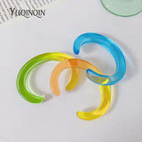 Colorful Resin Charms Bangle Bracelet for Women