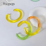 Colorful Resin Charms Bangle Bracelet for Women
