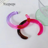 Colorful Resin Charms Bangle Bracelet for Women