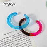 Colorful Resin Charms Bangle Bracelet for Women