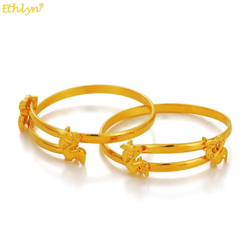 2Pcs Animal Bangle for Small Baby Adjustable Bracelet Lovely MY88