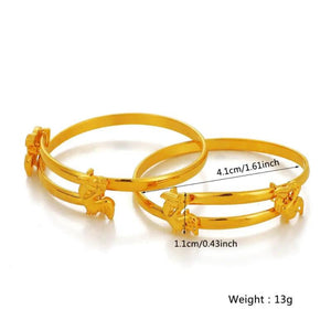 2Pcs Animal Bangle for Small Baby Adjustable Bracelet Lovely MY88