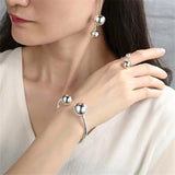Geometric Round Metal Punk Rock Bangle Bracelet