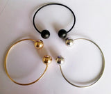 Geometric Round Metal Punk Rock Bangle Bracelet