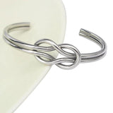 Stainless Steel Geometric Knot Bracelet Bangle Silver Jewelry