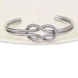 Stainless Steel Geometric Knot Bracelet Bangle Silver Jewelry