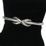 Stainless Steel Geometric Knot Bracelet Bangle Silver Jewelry