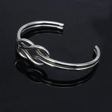 Stainless Steel Geometric Knot Bracelet Bangle Silver Jewelry