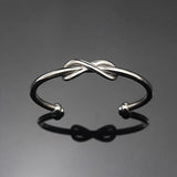 Stainless Steel Geometric Knot Bracelet Bangle Silver Jewelry