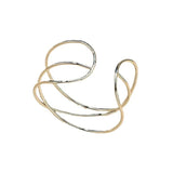 Metal Line Dorado Cuff Bangles for Women Silver Bracelets