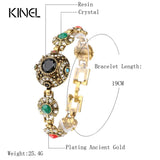 Boho Bangles Ancient Resin Bracelet Vintage Jewelry Crystal
