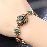 Boho Bangles Ancient Resin Bracelet Vintage Jewelry Crystal