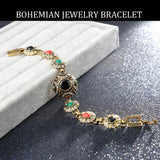 Boho Bangles Ancient Resin Bracelet Vintage Jewelry Crystal