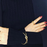 Copper Plated Double Layer Knot Bracelets for Women - Bangle Party Jewelry