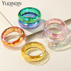 Colorful Geometric Cuff Bangle Bracelets - Vintage Style