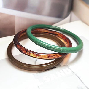 European American Acrylic Resin Bangles Women Bracelet Wrist Jewelry