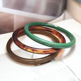 European American Acrylic Resin Bangles Women Bracelet Wrist Jewelry