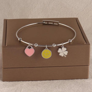 Women's Stainless Steel Geometric Bangle Bracelet
