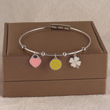 Women's Stainless Steel Geometric Bangle Bracelet