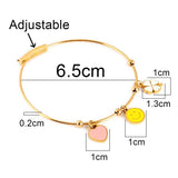 Women's Stainless Steel Geometric Bangle Bracelet