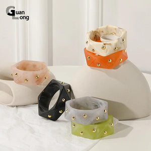 Colorful Geometric Charms Bangle Bracelet for Women Indian Cuff Bangles