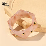 Colorful Geometric Charms Bangle Bracelet for Women Indian Cuff Bangles