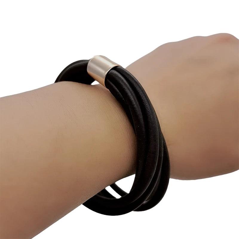 Gothic Vintage Chain Bead Rubber Bangles for Women