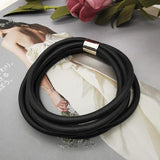 Gothic Vintage Chain Bead Rubber Bangles for Women