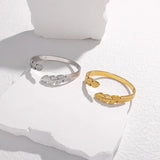 316L Stainless Steel Feather Cuff Bracelet For Women Girl
