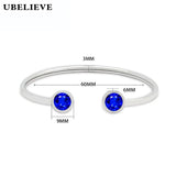 Stainless Steel Birthstones Bangle Bracelet For Women