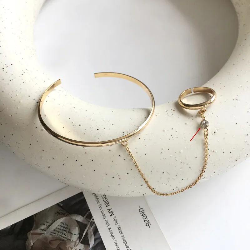 Geometric Bracelet Ring Chain Party Jewelry for Men and Women