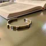 Vintage Punk Silver Bracelet Thai Silver Style Geometric Party Jewelry