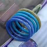 Acrylic Resin Bangle Multi-color Green Bracelet Women