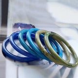 Acrylic Resin Bangle Multi-color Green Bracelet Women