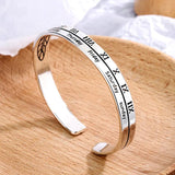 Roman Numeral Bracelet Silver Plated English Alphabet Opening Bangle