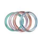 Japanese Multi-color Clear Acrylic Resin Bangles for Women Girls Green Bracelet