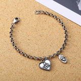 Foxanry Silver Angel LOVE Heart Bracelet for Women