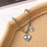 Foxanry Silver Angel LOVE Heart Bracelet for Women