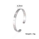 Skyrim Hollow Star Adjustable Bangles Stainless Steel Cuff Bracelet