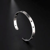 Skyrim Hollow Star Adjustable Bangles Stainless Steel Cuff Bracelet