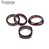 Leopard Print Acrylic Wide Resin Cuff Bracelet for Women
