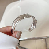 Silver Geometric Wide Bracelet Vintage Punk Party Jewelry