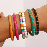 18K Plated Stainless Steel Open Caterpillar Oil Dropping Bracelet For Women