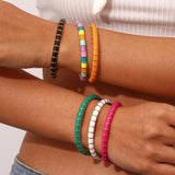 18K Plated Stainless Steel Open Caterpillar Oil Dropping Bracelet For Women
