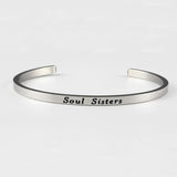 Stainless Steel Inspirational Bracelet for Women - Anti Allergy Bangle
