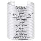 Stainless Steel Inspirational Bracelet for Women - Anti Allergy Bangle