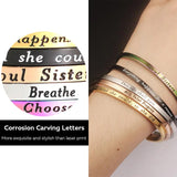 Stainless Steel Inspirational Bracelet for Women - Anti Allergy Bangle