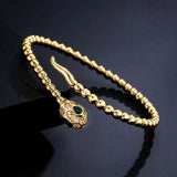 Vintage Coiled Snake Bracelet Armlet Spiral Upper Arm Cuff Bangle